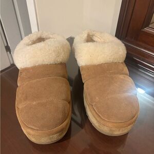 UGG Tan and Cream Women's Slippers
